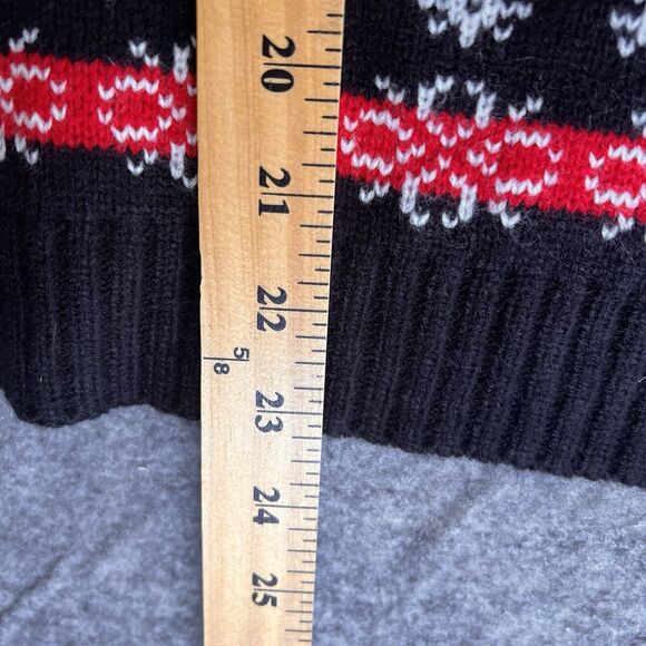 Blizzard Bay Ugly Christmas Sweater Women’s Large Black Red Dog Pug Boat Neck - Picture 6 of 6